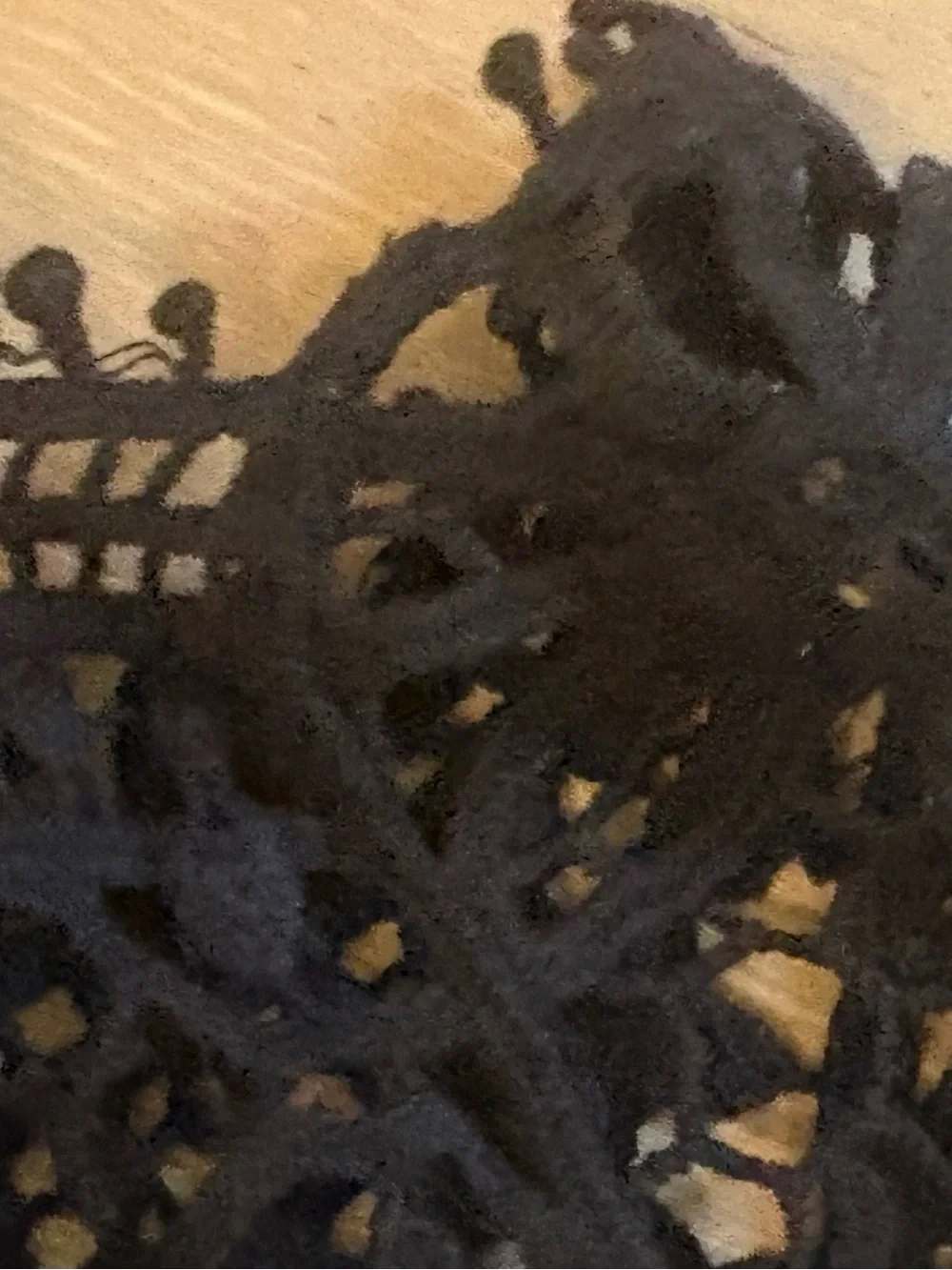 Black Crochet Knit Tunic Top or Swimsuit Coverup - Picture 4 of 6